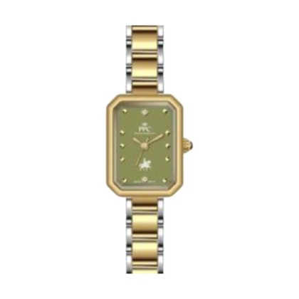 Paris Polo Club PPC-FA04-GD-GN Green Dial Butterfly Clasp Women Watch
